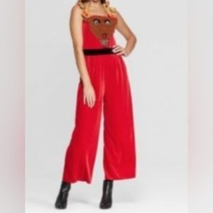 Born Famous Reindeer jumpsuit multicolor Christmas size S